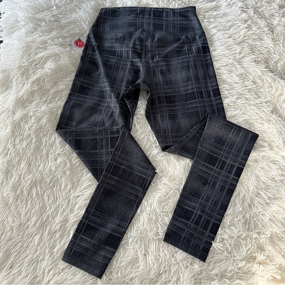 Glyder Sultry High Rise Leggings in Black Speckled Plaid Sleek Sculpt Fit Size S - Picture 9 of 13